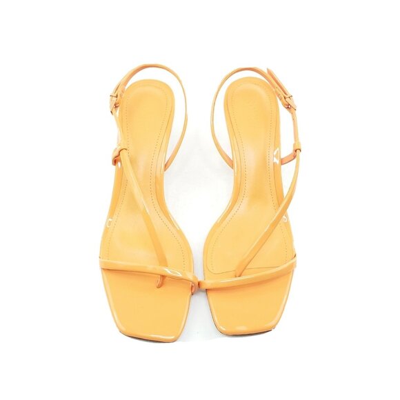 Schutz Heloise Womens Strappy Sandals Patent Leather Orange Heels Size 8 - Picture 4 of 12